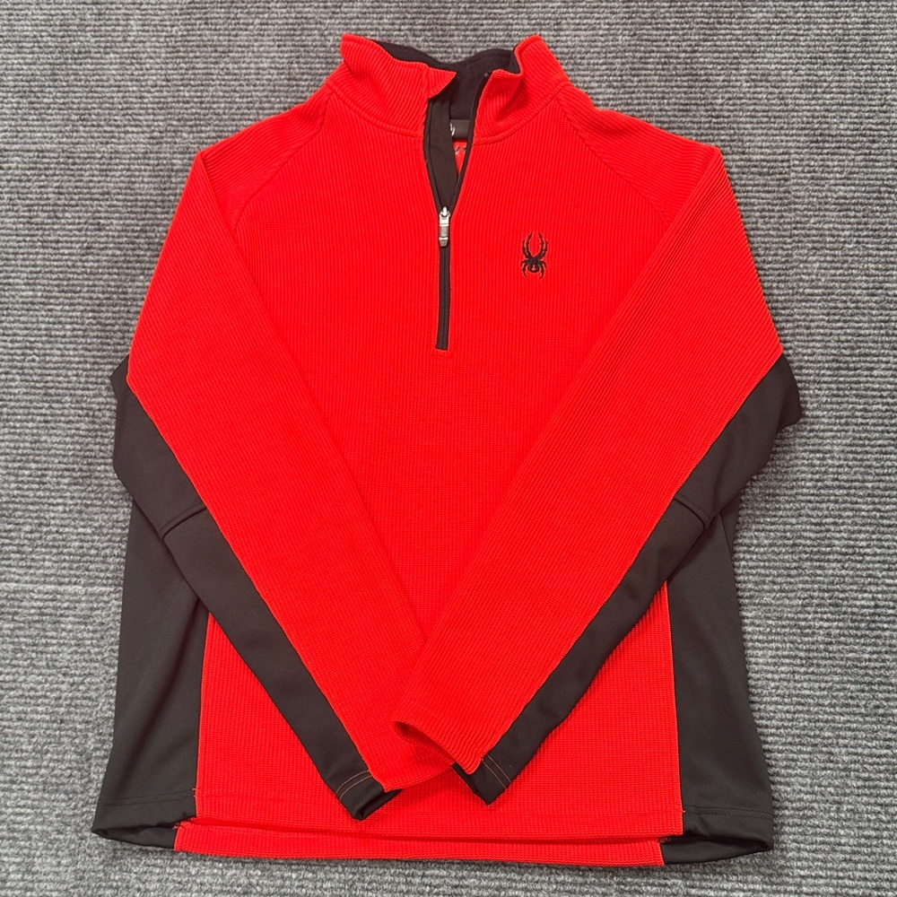 Spyder Red and Black Half-Zip Pullover